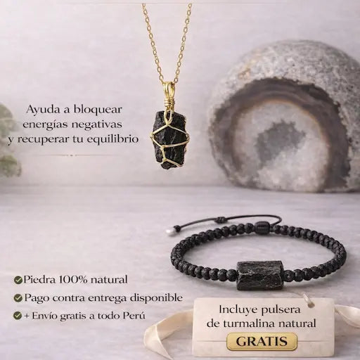 Collar de Turmalina Negra