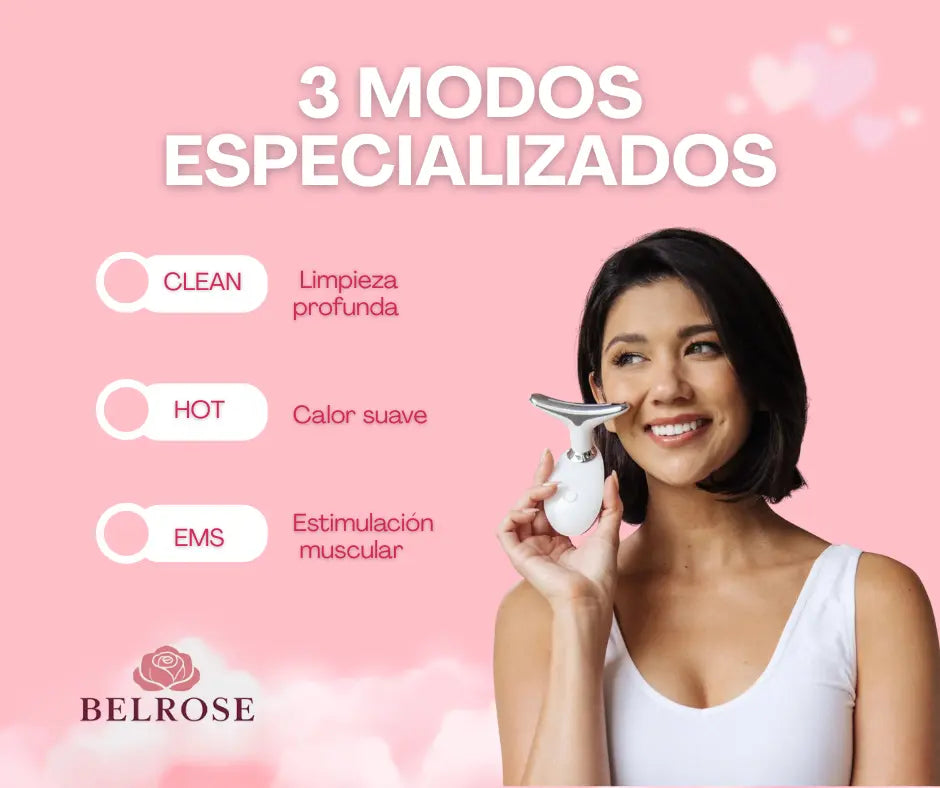 FACELUX - Masajeador facial 7LED en 1